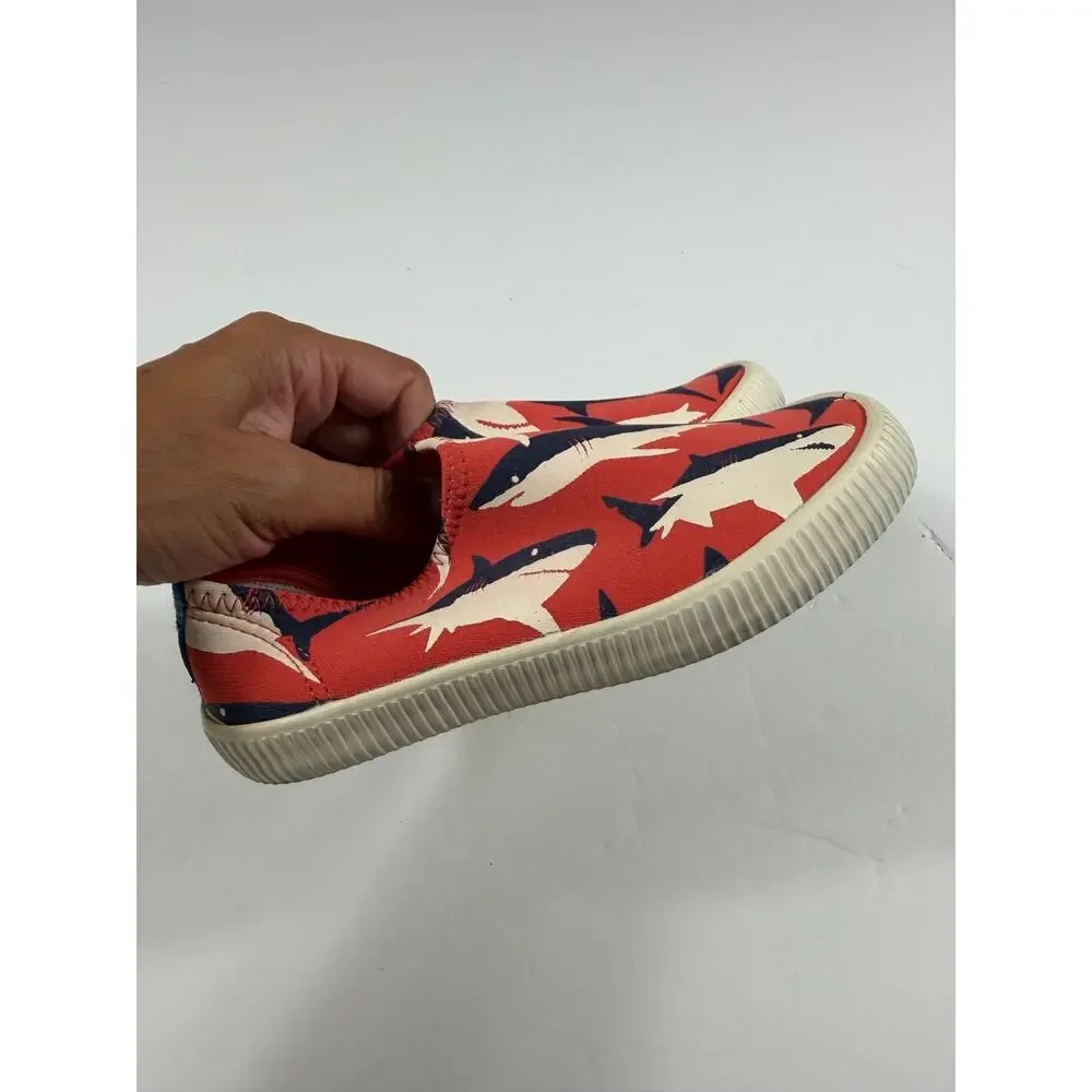 Mini Boden Shark Water Sand Slip-On Sneakers Red Size US 12 / EU 30